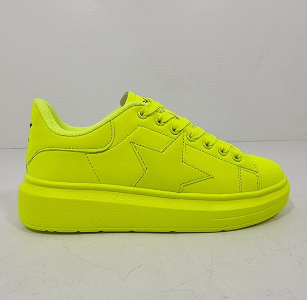 Shop Art sneakers donna giallo fluo